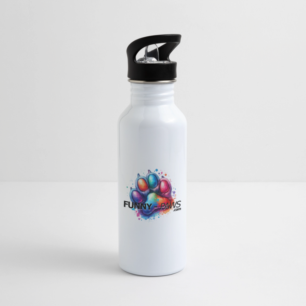 FUNNY PAWS - Trinkflasche - Weiß