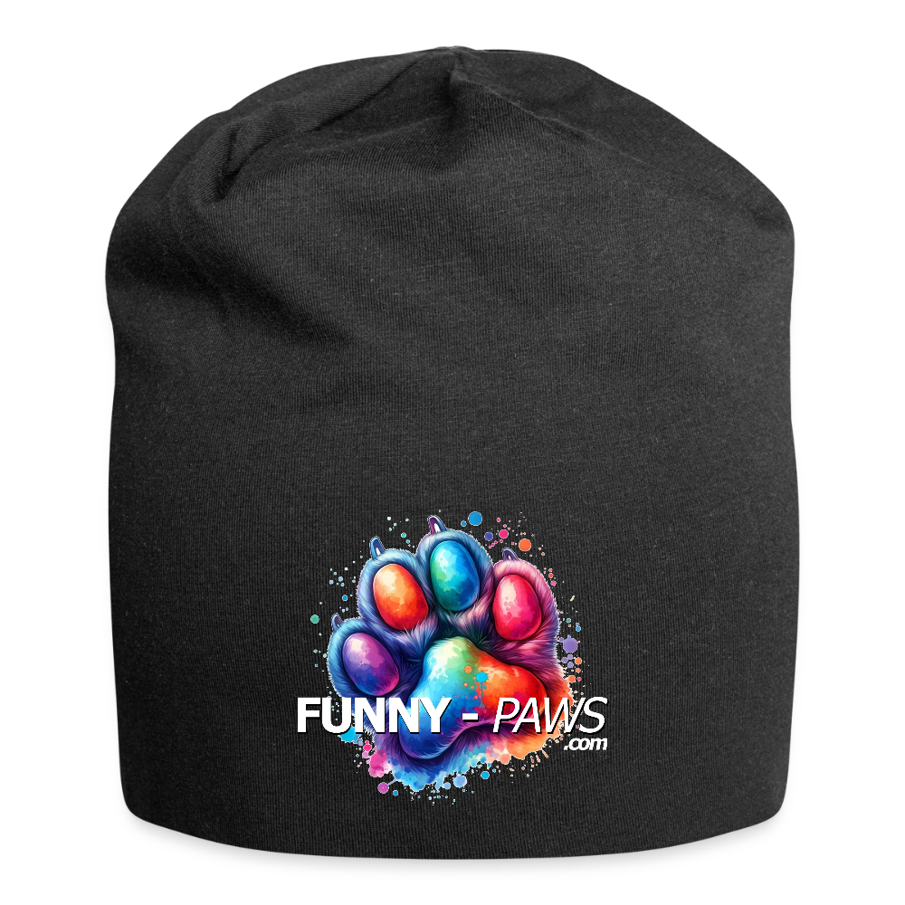 FUNNY PAWS - Jersey-Beanie - Schwarz
