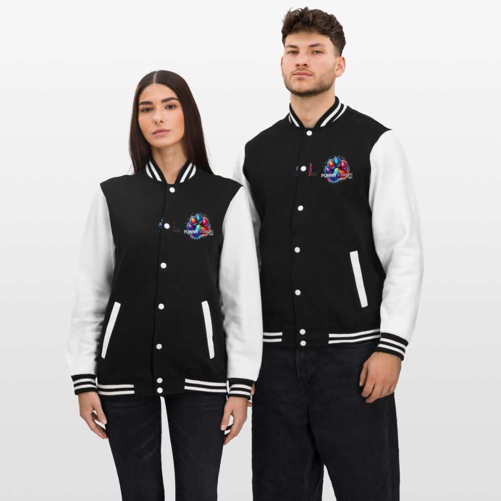 FUNNY PAWS - College-Sweatjacke - Schwarz/Weiß