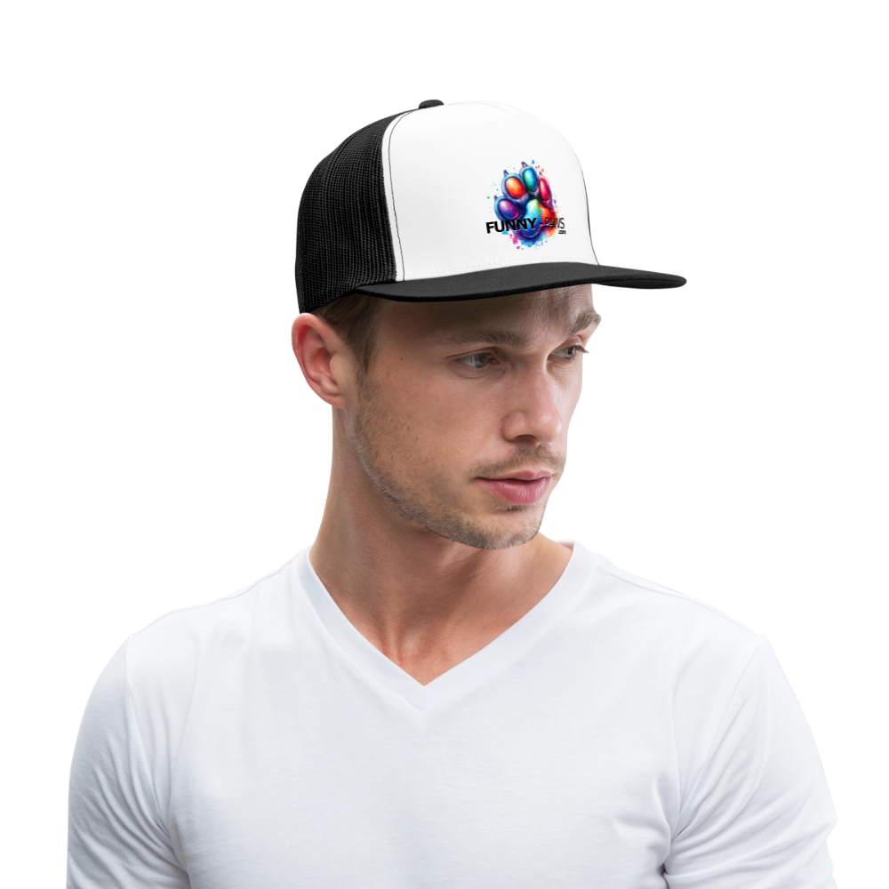 FUNNY PAWS - Trucker Cap - Weiß/Schwarz
