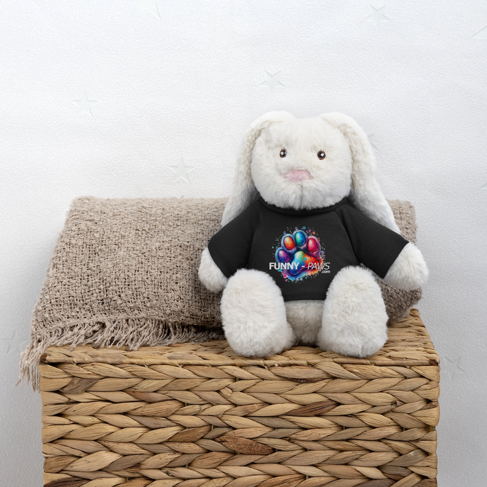 FUNNY PAWS - MiniFeet® RecycelHase® Creme - Schwarz