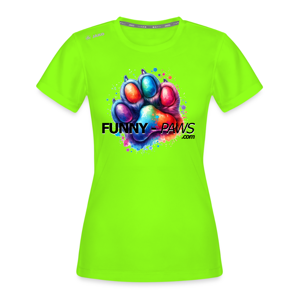 FUNNY PAWS - JAKO Frauen T-Shirt Run 2.0 - Neongrün