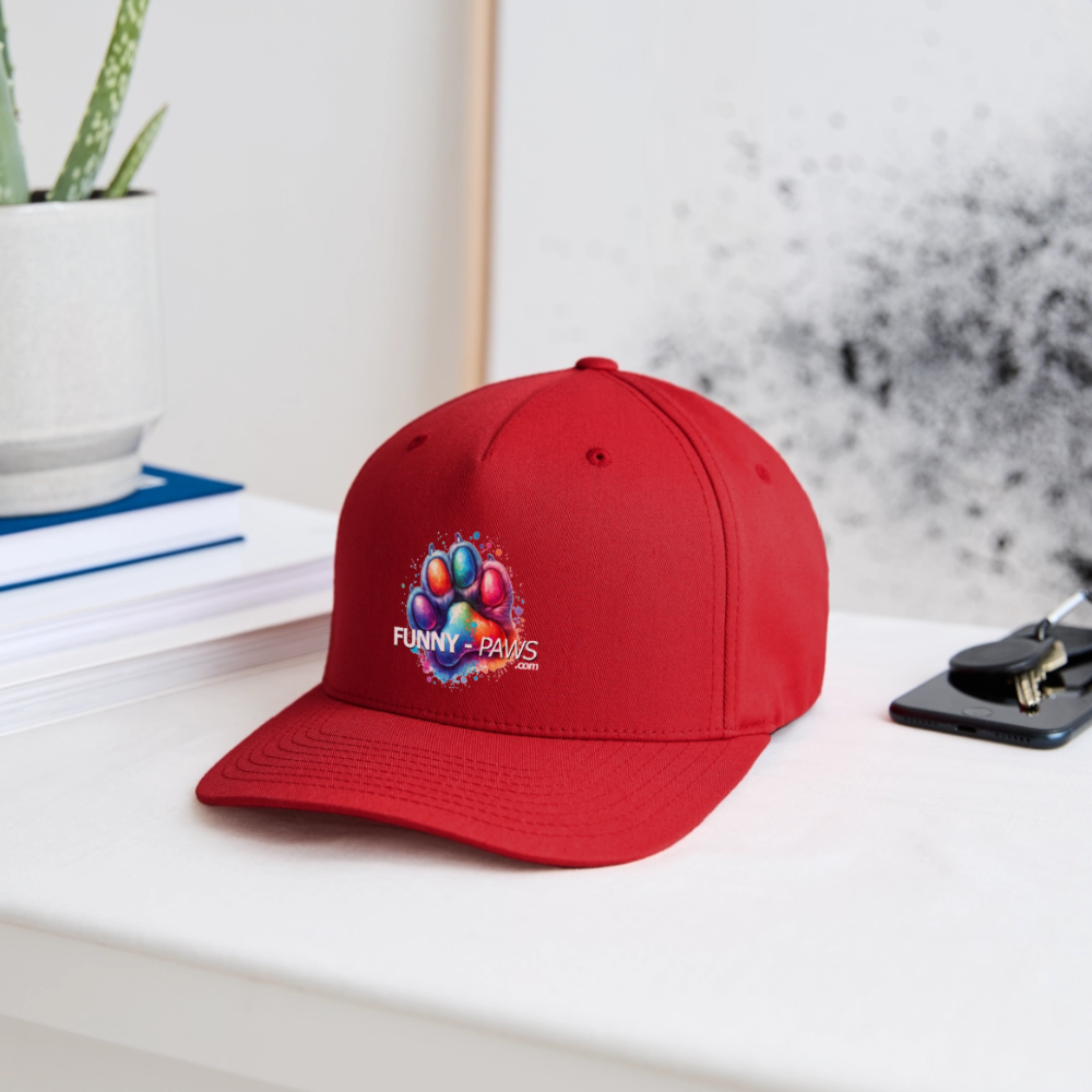 FUNNY PAWS - Flexfit Cap - Rot