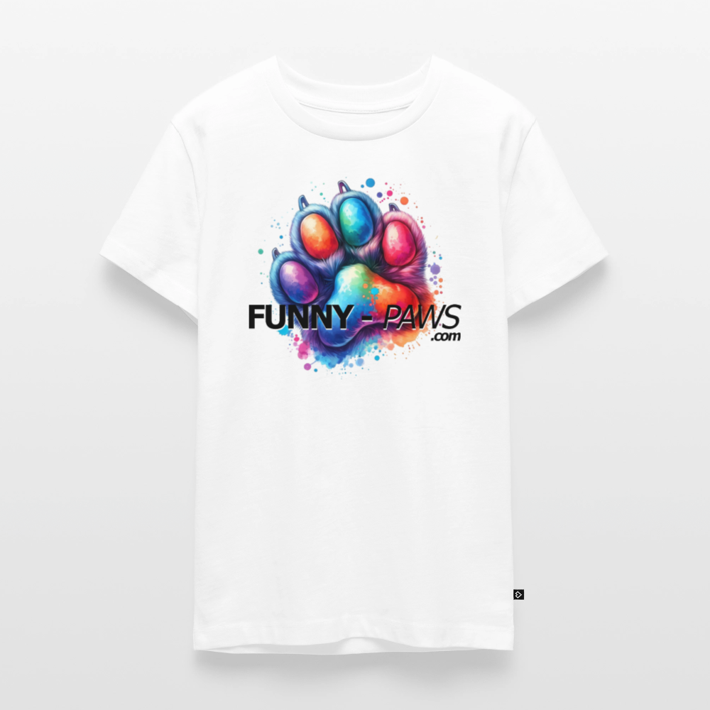 FUNNY PAWS - Teenager Premium T-Shirt - Weiß