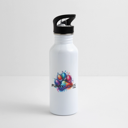 FUNNY PAWS - Trinkflasche - Weiß