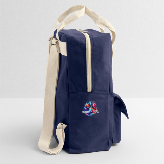 FUNNY PAWS - Retro Rucksack - Navy
