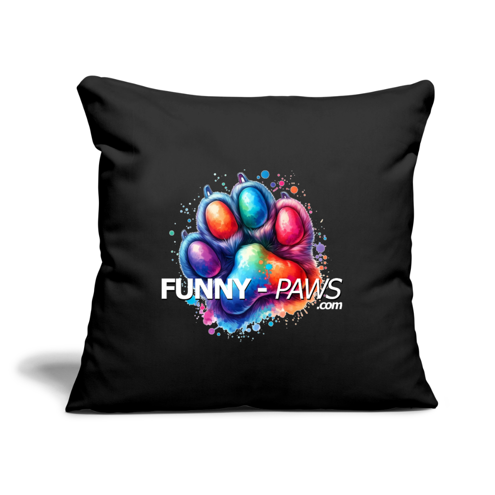 FUNNY PAWS - Sofakissen mit Füllung (44 x 44 cm) - Schwarz