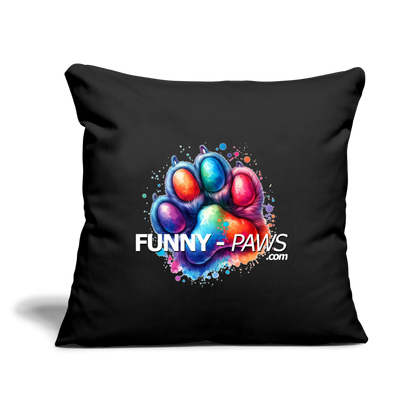 FUNNY PAWS - Sofakissen mit Füllung (44 x 44 cm) - Schwarz