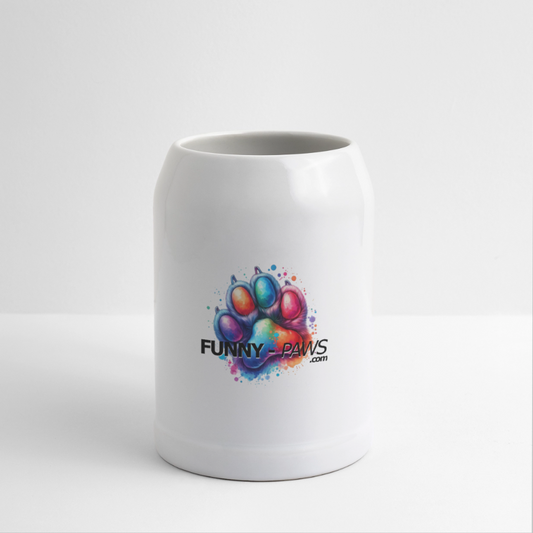 FUNNY PAWS - Bierkrug - Weiß