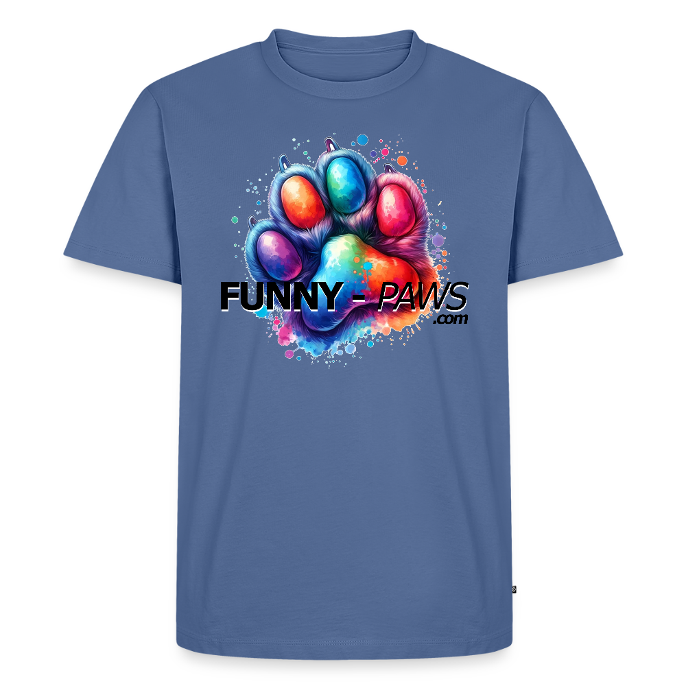 FUNNY PAWS - Men’s Premium T-Shirt - Taubenblau