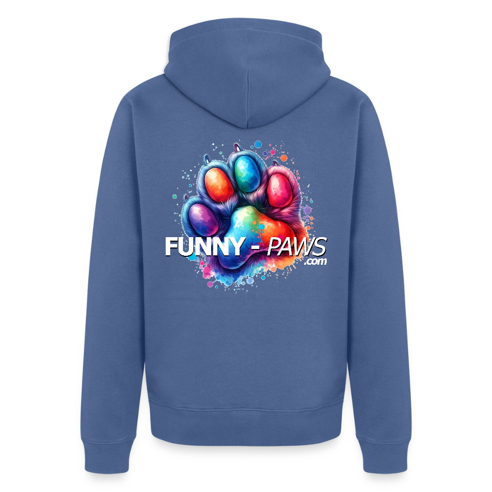 FUNNY PAWS - Men's Premium Hooded Jacket - Taubenblau