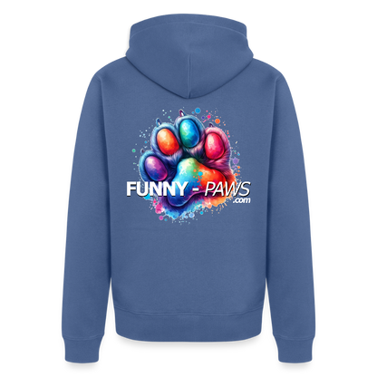 FUNNY PAWS - Men's Premium Hooded Jacket - Taubenblau