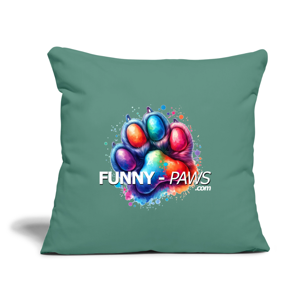 FUNNY PAWS - Sofakissen mit Füllung (44 x 44 cm) - Tanngrün