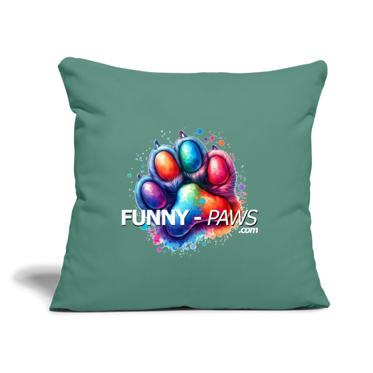 FUNNY PAWS - Sofakissen mit Füllung (44 x 44 cm) - Tanngrün