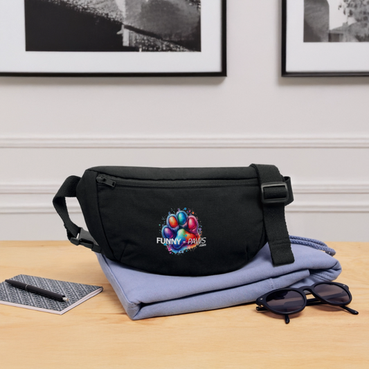 FUNNY PAWS - recycled Hip Bag - Schwarz