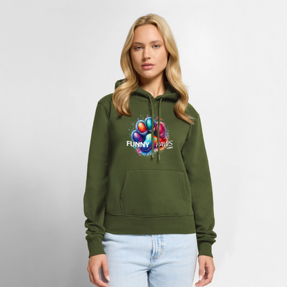 FUNNY PAWS - Women’s Premium Hoodie - Khaki