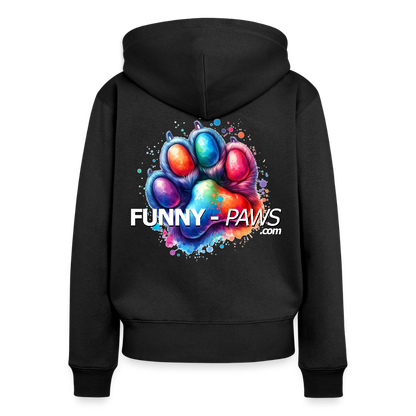 FUNNY PAWS - Women's Premium Hooded Jacket - Schwarz