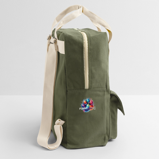 FUNNY PAWS - Retro Rucksack - Olive