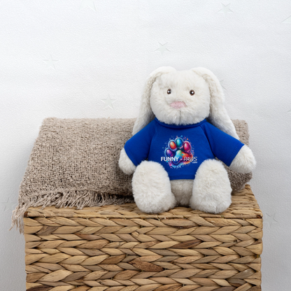 FUNNY PAWS - MiniFeet® RecycelHase® Creme - Königsblau