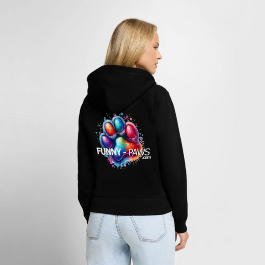 FUNNY PAWS - Women's Premium Hooded Jacket - Schwarz