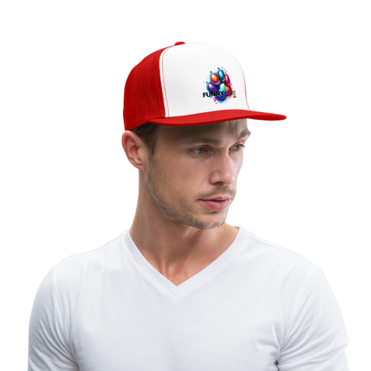 FUNNY PAWS - Trucker Cap - Weiß/Rot