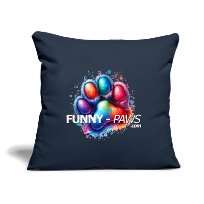 FUNNY PAWS - Sofakissen mit Füllung (44 x 44 cm) - Navy