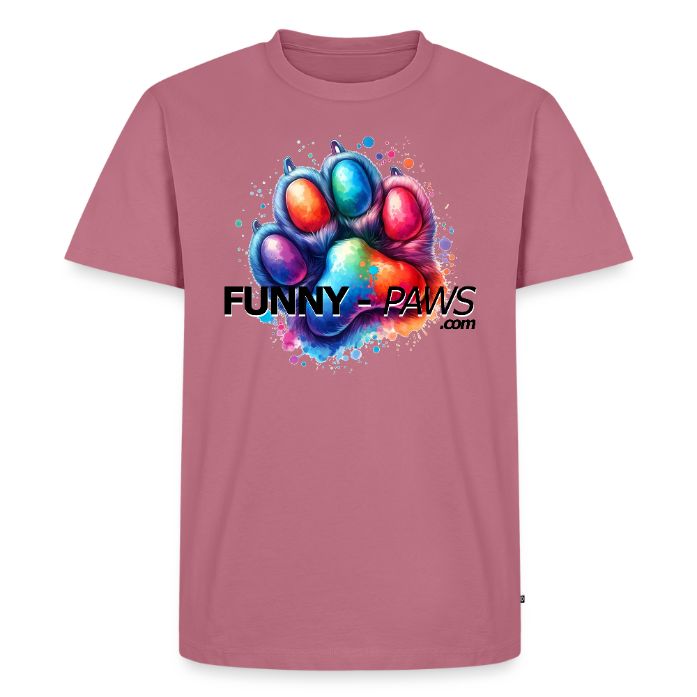 FUNNY PAWS - Men’s Premium T-Shirt - Mauve