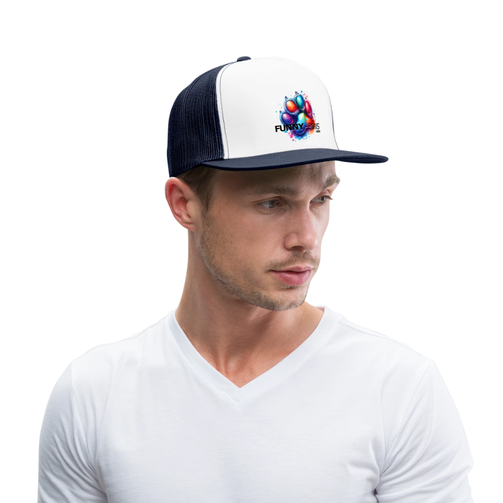FUNNY PAWS - Trucker Cap - Weiß/Navy