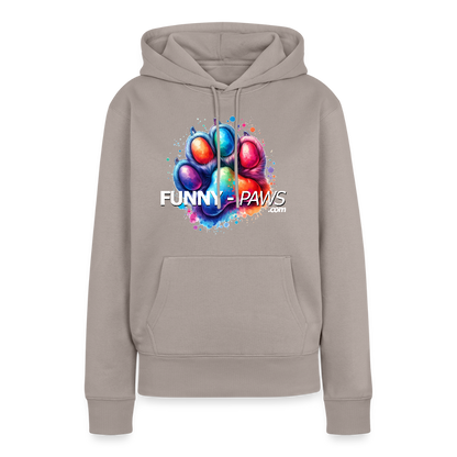 FUNNY PAWS - Women’s Premium Hoodie - Taupe