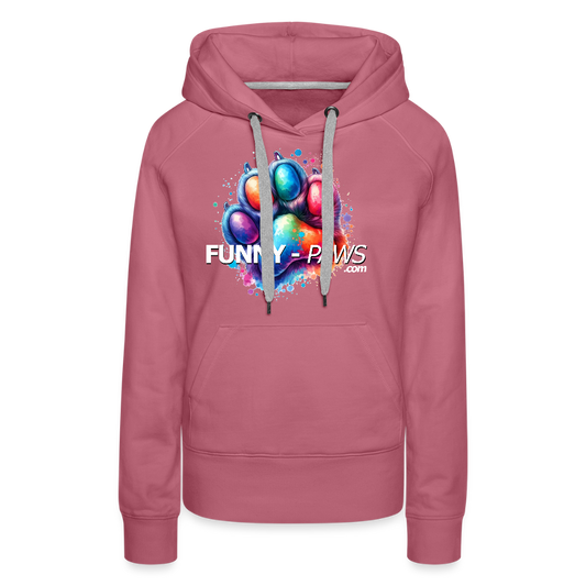 FUNNY PAWS - Women’s Premium Hoodie - Malve