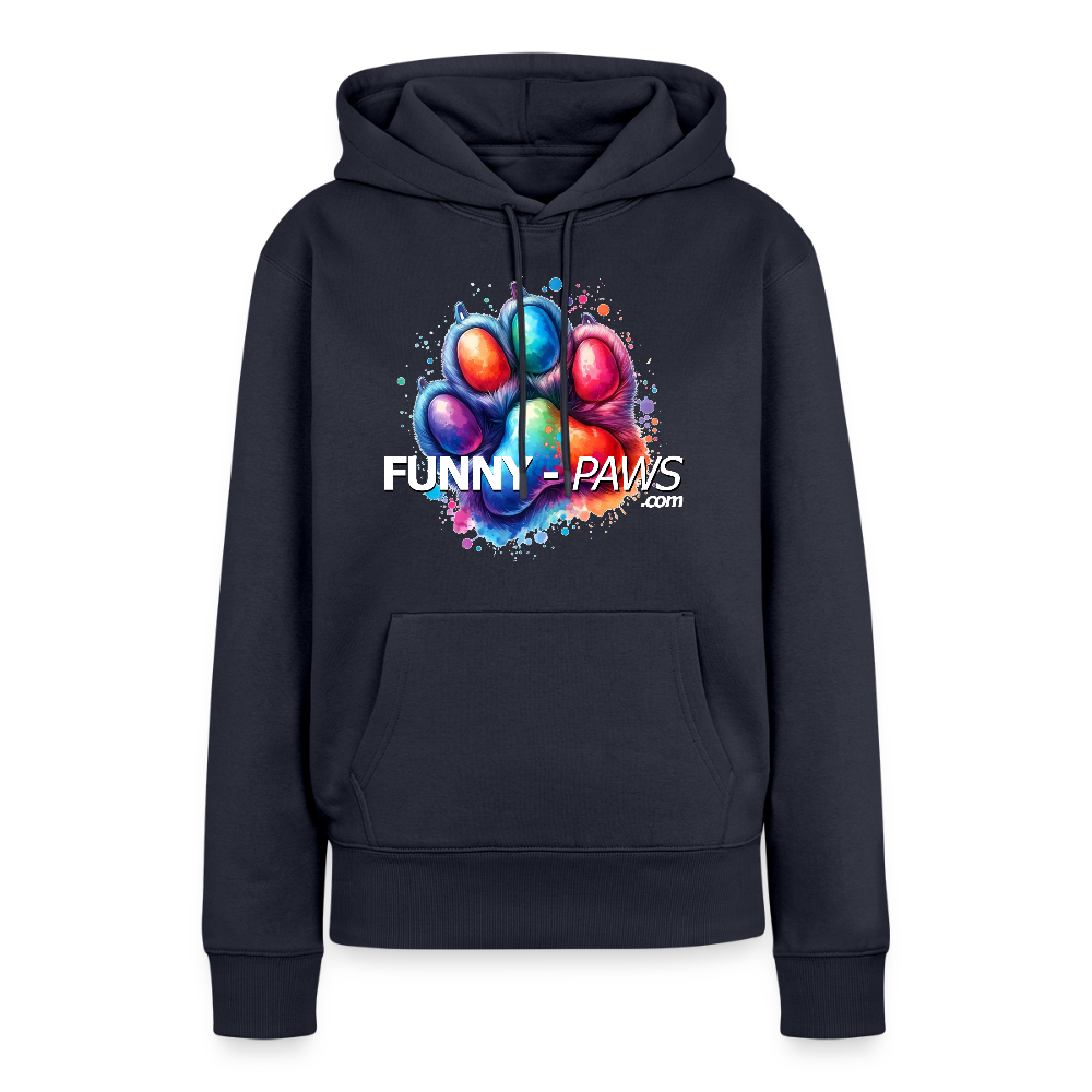 FUNNY PAWS - Women’s Premium Hoodie - Navy