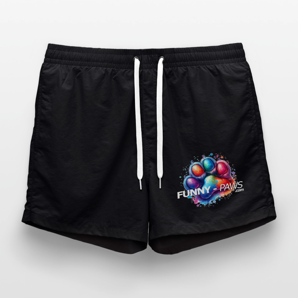 FUNNY PAWS - Badeshorts - Schwarz