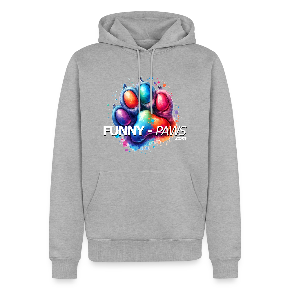 FUNNY PAWS - Men’s Premium Hoodie - Grau meliert
