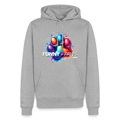 FUNNY PAWS - Men’s Premium Hoodie - Grau meliert