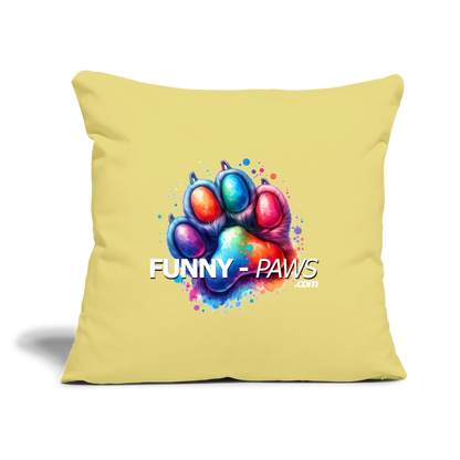 FUNNY PAWS - Sofakissen mit Füllung (44 x 44 cm) - Hellgelb