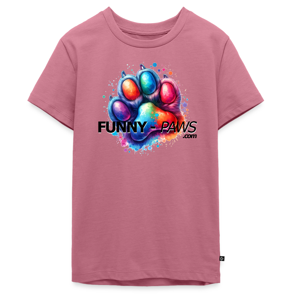 FUNNY PAWS - Teenager Premium T-Shirt - Mauve