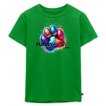 FUNNY PAWS - Kids' Premium T-Shirt - Grün