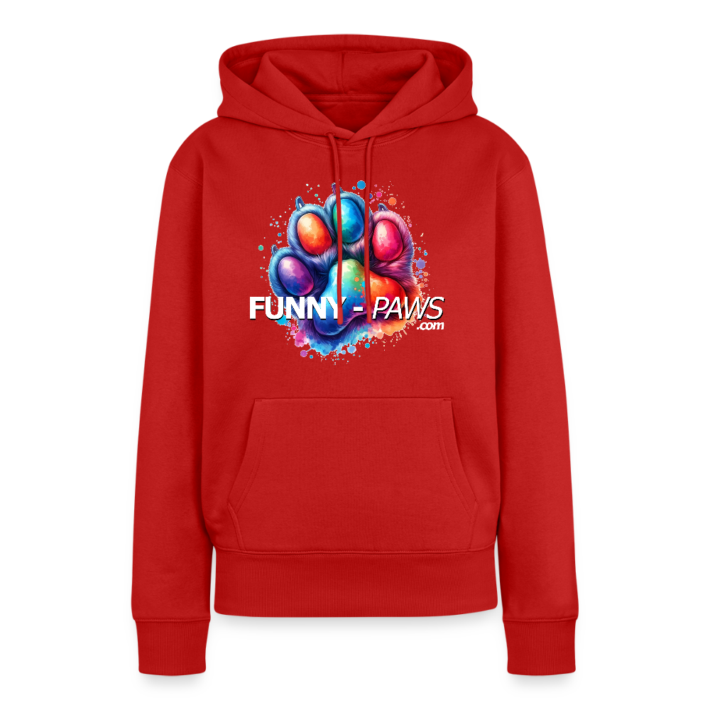 FUNNY PAWS - Women’s Premium Hoodie - Rot