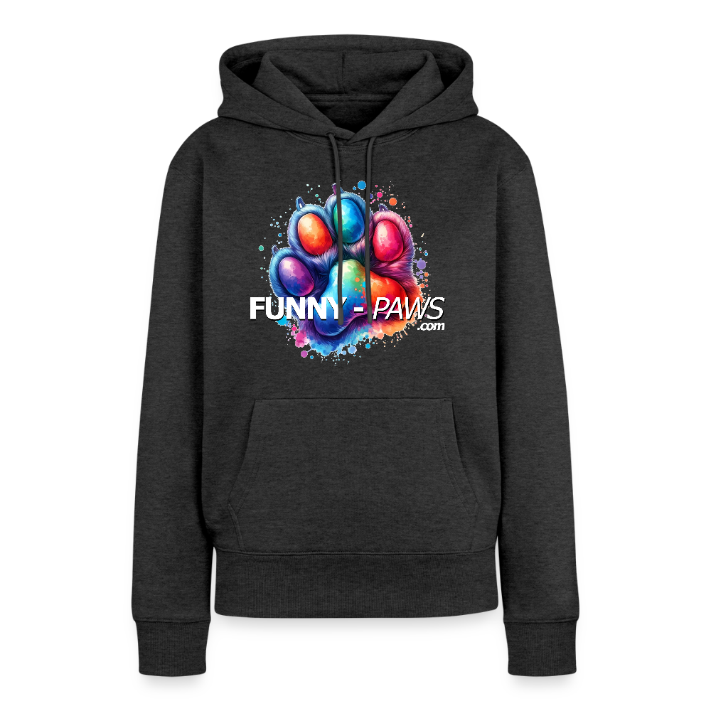 FUNNY PAWS - Women’s Premium Hoodie - Anthrazit meliert