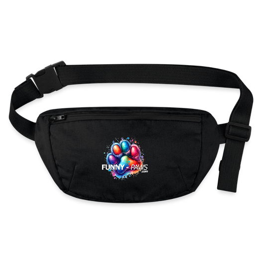 FUNNY PAWS - recycled Hip Bag - Schwarz