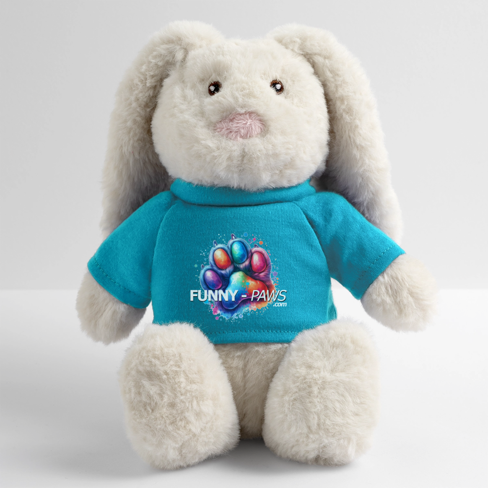 FUNNY PAWS - MiniFeet® RecycelHase® Creme - Atollblau
