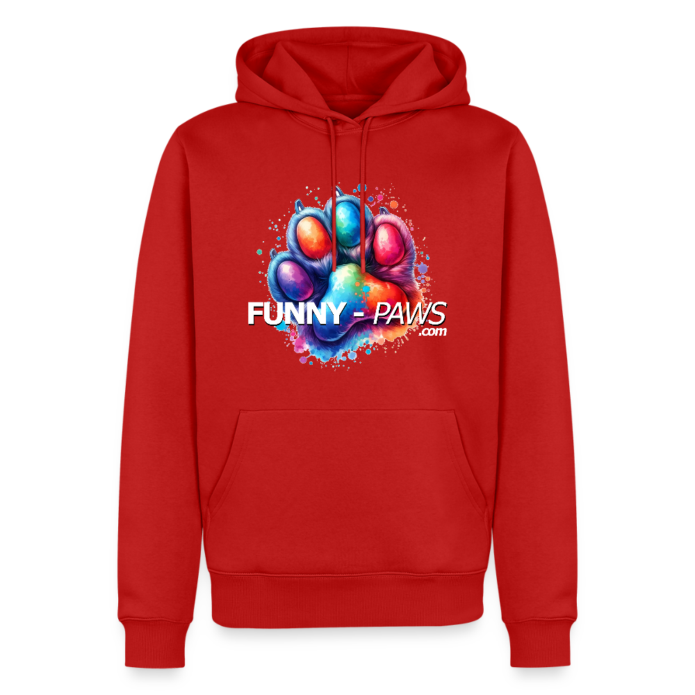 FUNNY PAWS - Men’s Premium Hoodie - Rot