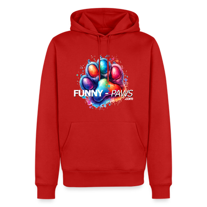 FUNNY PAWS - Men’s Premium Hoodie - Rot
