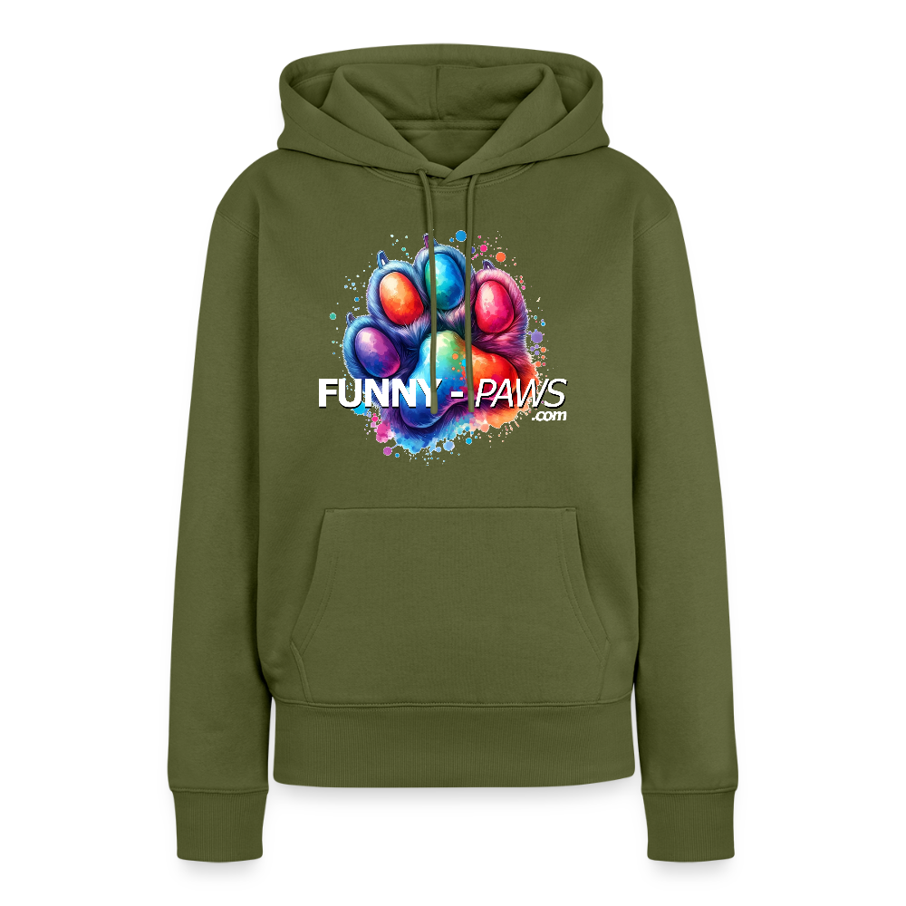 FUNNY PAWS - Women’s Premium Hoodie - Khaki
