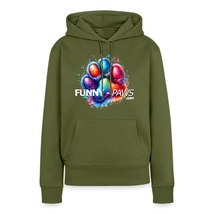 FUNNY PAWS - Women’s Premium Hoodie - Khaki