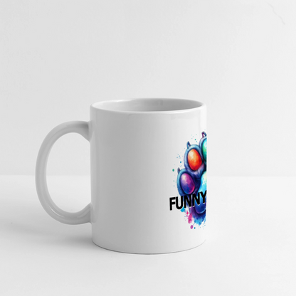 FUNNY PAWS - Panoramic Mug - Weiß