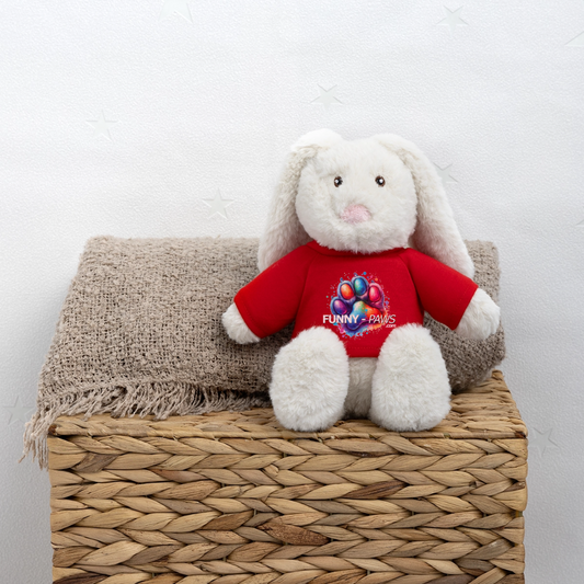 FUNNY PAWS - MiniFeet® RecycelHase® Creme - Rot