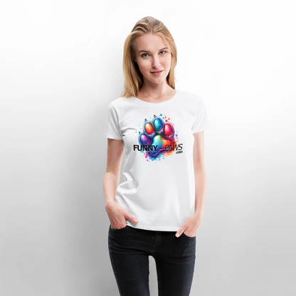 FUNNY PAWS - Women’s Premium T-Shirt - Weiß