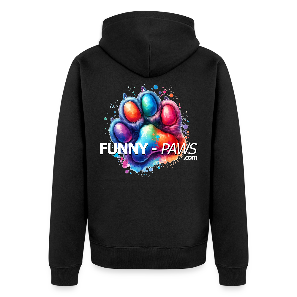 FUNNY PAWS - Men's Premium Hooded Jacket - Schwarz