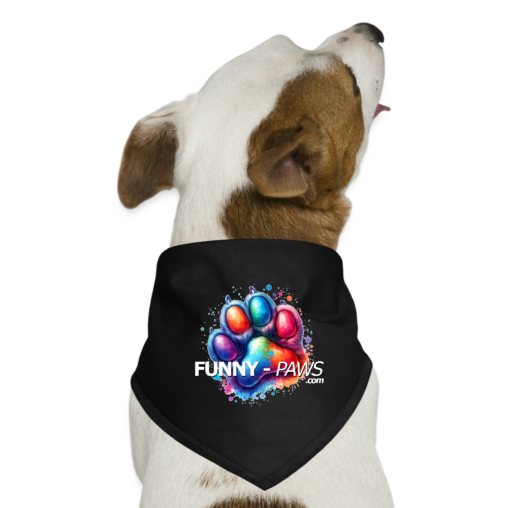 FUNNY PAWS - Hunde-Bandana - Schwarz